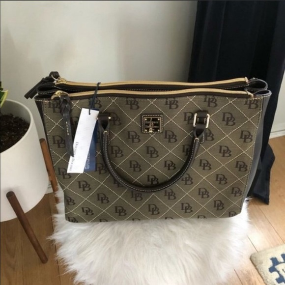 Dooney & Bourke Handbags - Dooney & Bourke Willa Zip Logo Satchel Bag, NWT